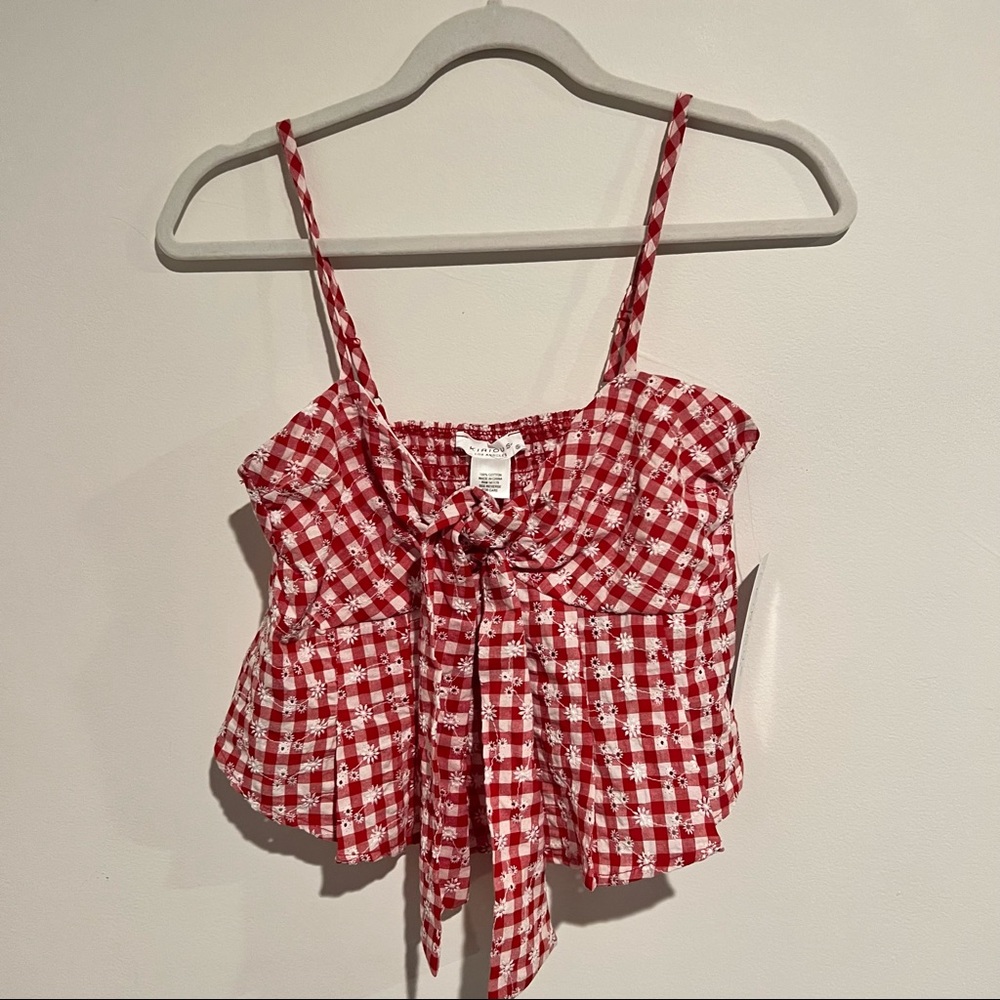 Tie front crop top